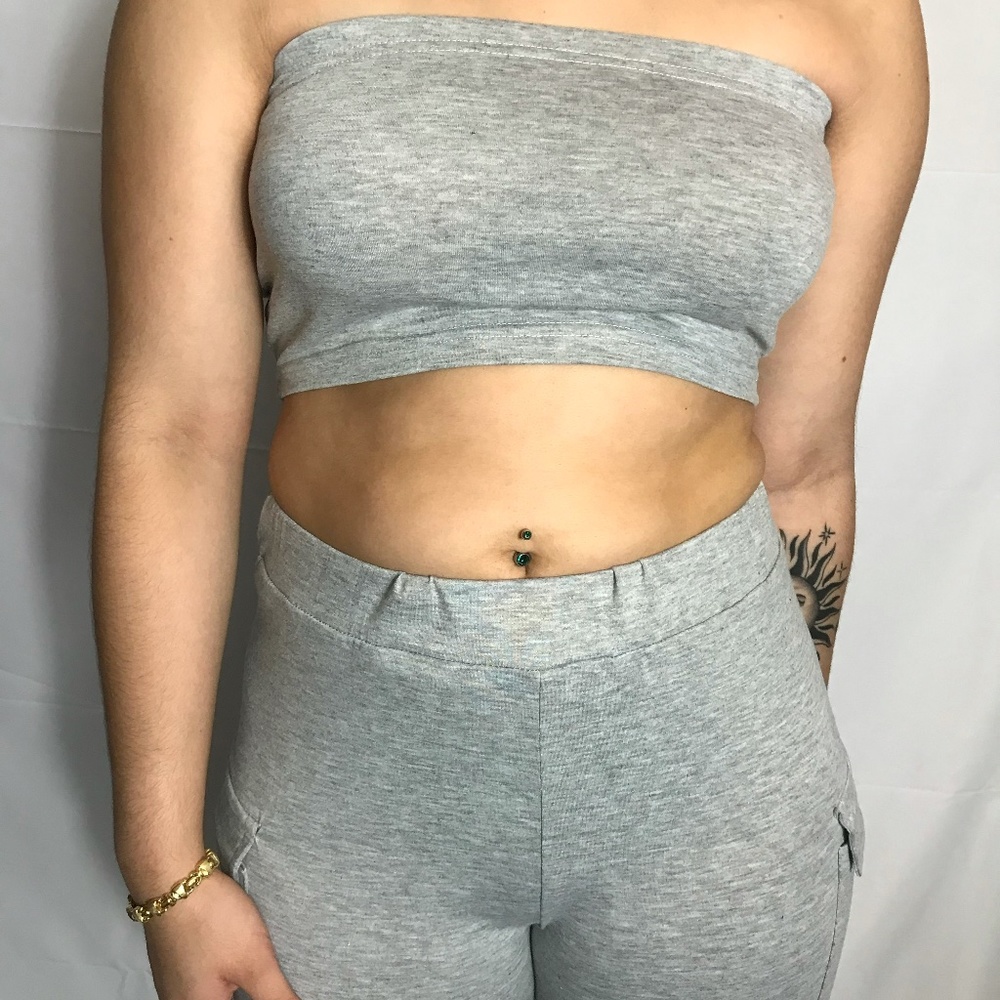 Grey two piece short set